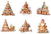 Whimsical Christmas Tree Clipart, an Illustration by DreamArtGraphic (Thumbnail 4 of 5)