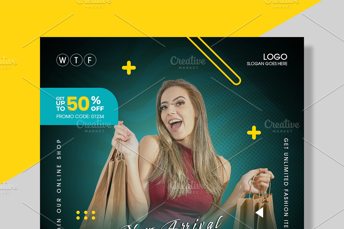 Social Media Post for Fashion Sale, a Social Media Template by ClickPaint_Studio (Photo 2 of 4)