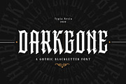 Darkgone Blackletter, a Blackletter Font by Typia Nesia (Thumbnail 1 of 10)