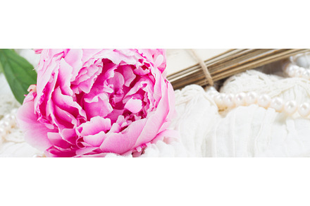 pink a peony on lace, a Nature Photo by Neirfy