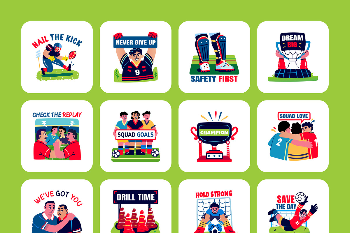 Football and Soccer Stickers, an Emoji Icon by Creative Stall (Photo 8 of 8)