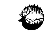 Beautiful deer forest circle art, an Illustration by Amazin_art (Thumbnail 20 of 32)