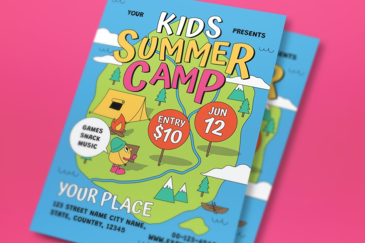 Kids Summer Camp Flyer, a Flyer Template by graphicook (Photo 2 of 3)