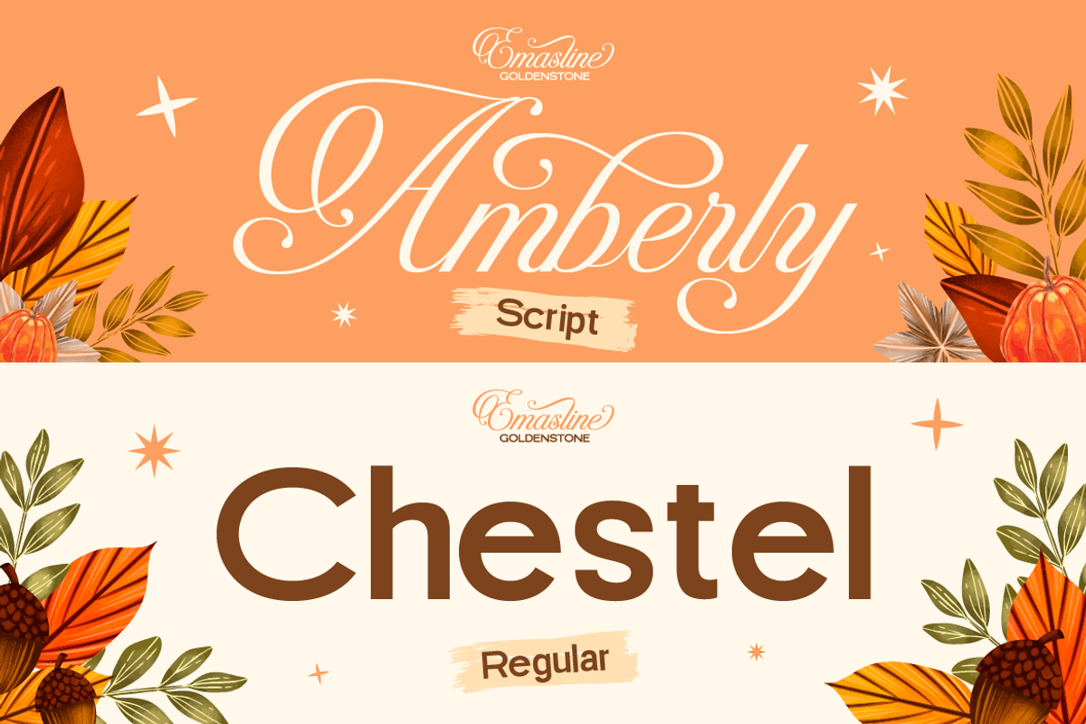 Emasline Goldenstone, a Sans Serif Font by Burntilldead (Photo 4 of 12)
