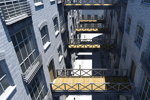 3D Alleyway Textured