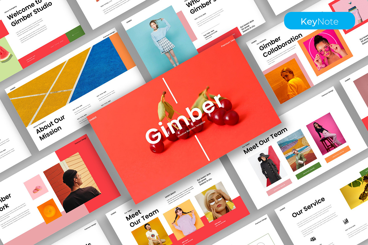 Gimber – Business Keynote Template, a Presentation Template by kreatifreya (Photo 1 of 5)