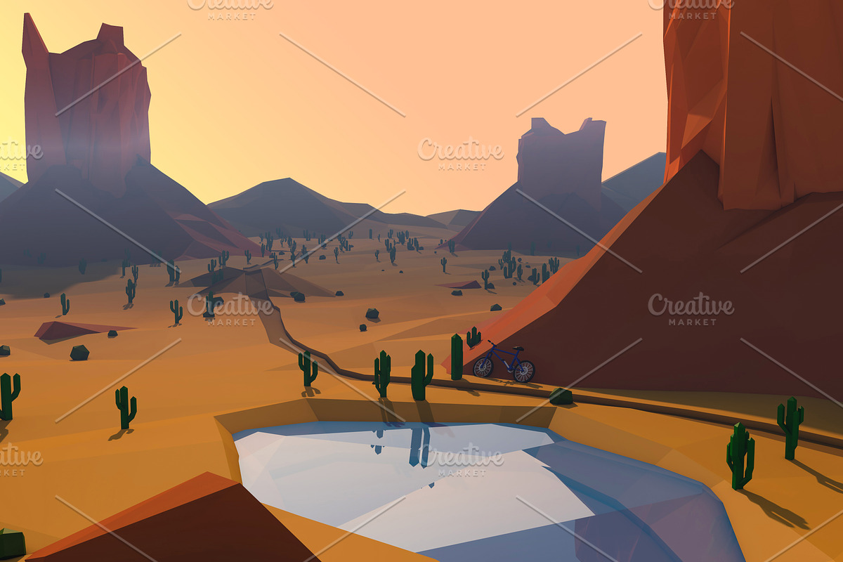 Low Poly - 10 Super Rad Landscapes, a Graphic by suppply (Photo 4 of 4)