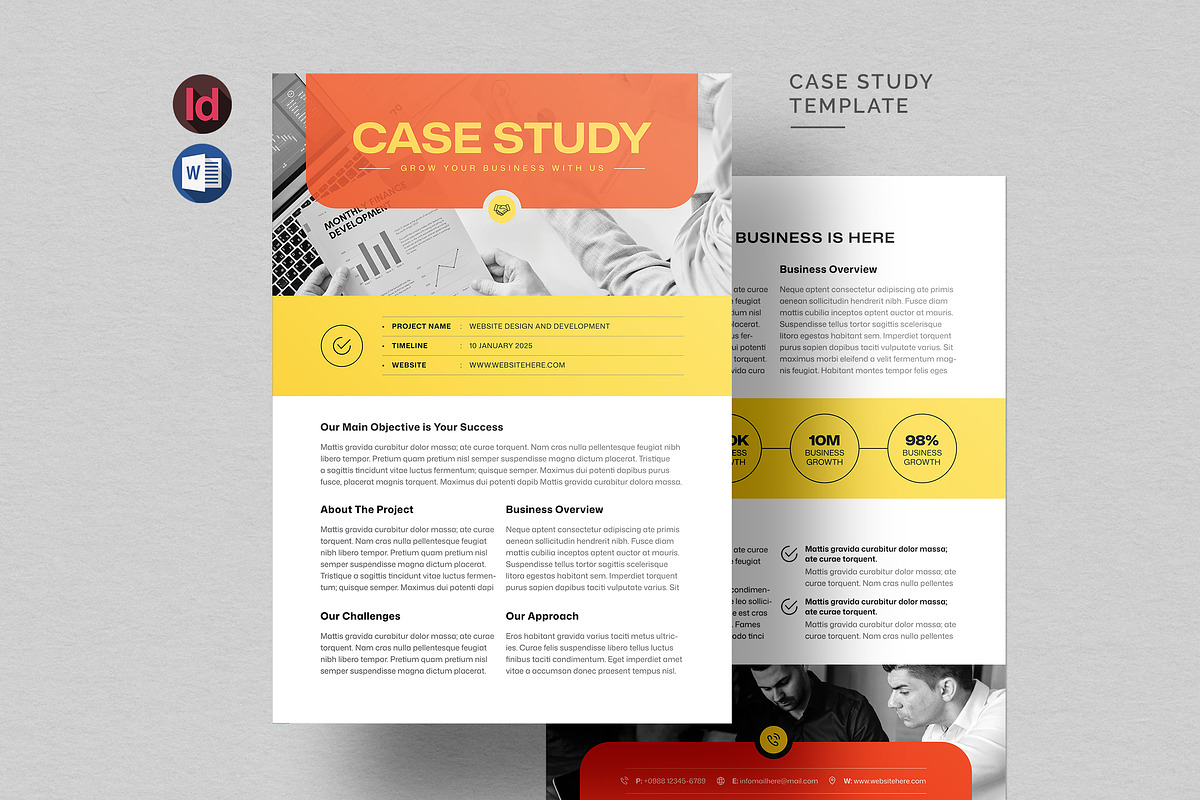 Case Study Flyer | MS Word, a Flyer Template by HiveArts (Photo 1 of 3)