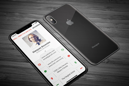 iPhone X Business Card