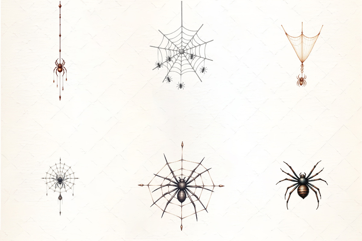 Spooky Spider Web Pattern Clipart, an Illustration by CrexoraLab (Photo 3 of 5)