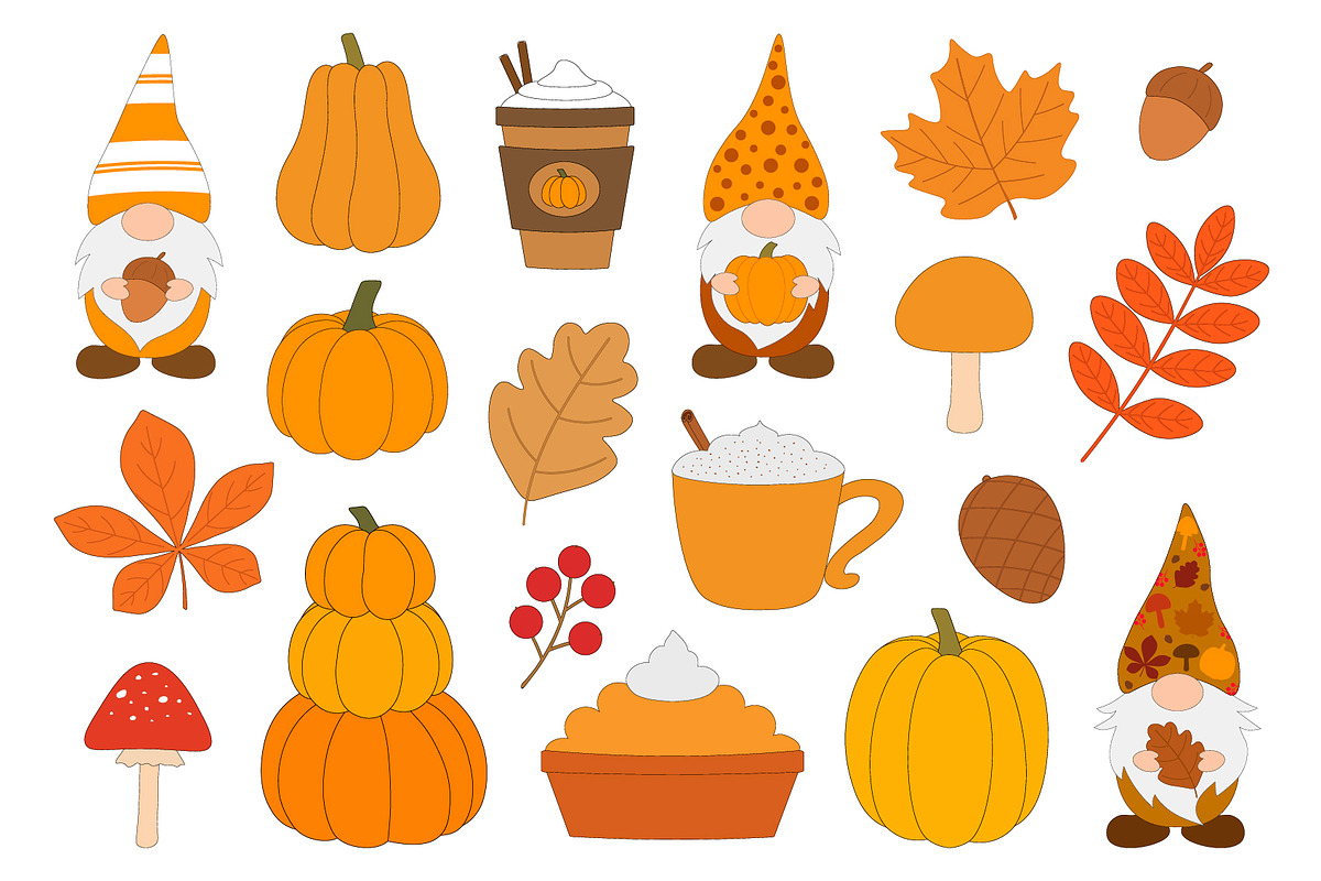 Fall Gnomes. Thanksgiving Gnomes, a Food Illustration by IrinaShishkova (Photo 4 of 5)