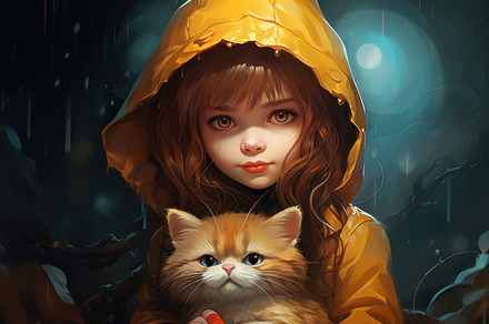 girl with a cat, a Photo by Pictures for you!!!!!!!!!