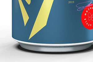 Matte Aluminum Can Mockup 500ml