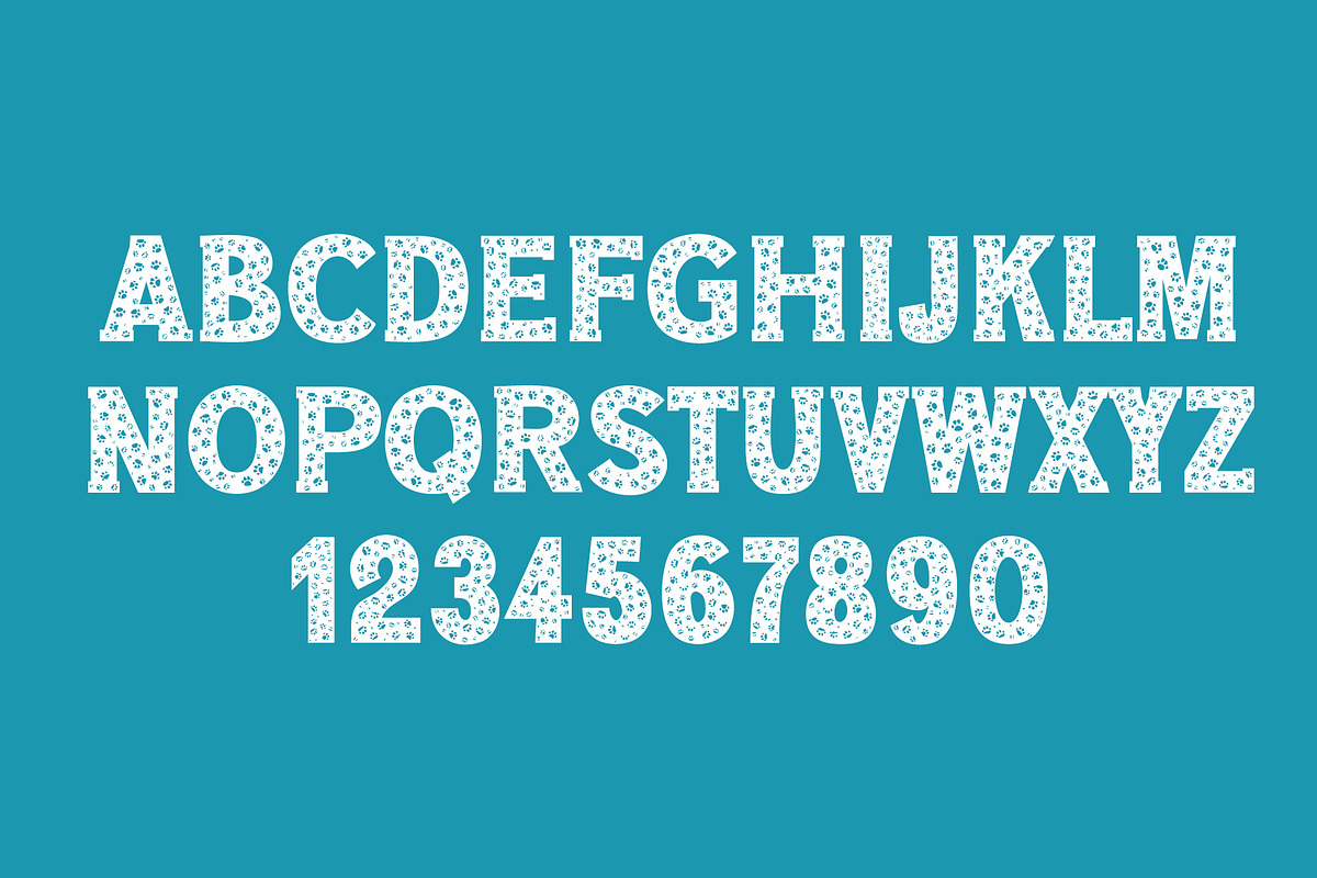Dog Paw - Pet Font, a Font by vladocar (Photo 7 of 7)