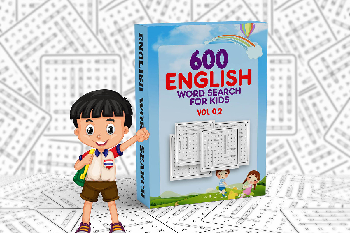 English Word Search Puzzles for Kids, a Print Template by Graphic Template (Photo 2 of 2)