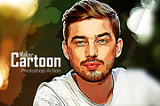 Cartoon Maker Photoshop Action, an Action Add-On by DesignCave (Thumbnail 1 of 5)