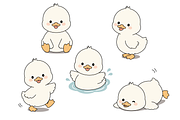 Baby Duck Character Set Collection, an Animal Illustration by Artpon Illustration (Thumbnail 2 of 3)
