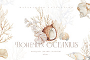 Watercolor bohemian underwater, a Seasonal Illustration by MariGraphic boutique (Thumbnail 1 of 8)