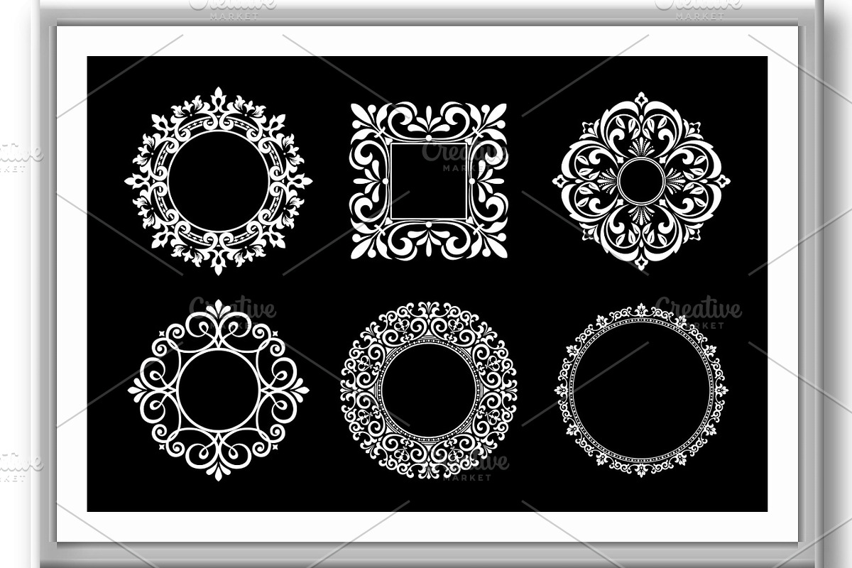 Set of decorative frames Elegant, a Decorative Illustration by RODINA (Photo 3 of 3)