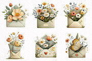 Whimsical Spring Envelope Clipart, an Illustration by DreamArtGraphic (Thumbnail 7 of 8)
