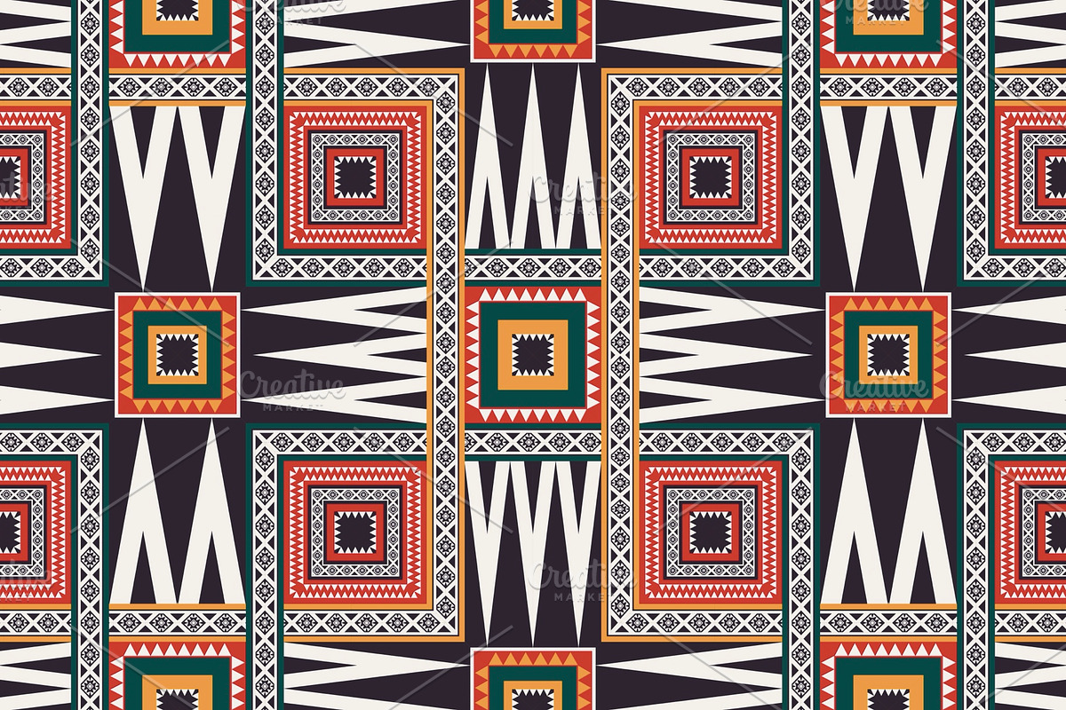 Colorful African Geometric Pattern, a Pattern Graphic by PPEthnicDecorPattern (Photo 1 of 9)