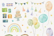 Birthday Baby Dinosaurs watercolor, an Animal Illustration by Watercolor Nastasia Art (Thumbnail 3 of 7)