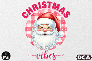 Christmas Vibes Red Santa PNG, an Illustration by DreamCafeArt