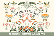 Art Deco Flower Ornaments, an Object Graphic by Self Publishing Magic (Thumbnail 1 of 5)