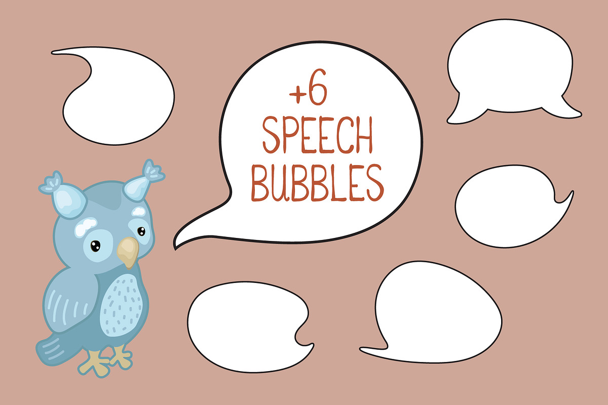 Woodland Animals Vector Clipart, an Animal Illustration by RabbitAndPencil (Photo 2 of 3)
