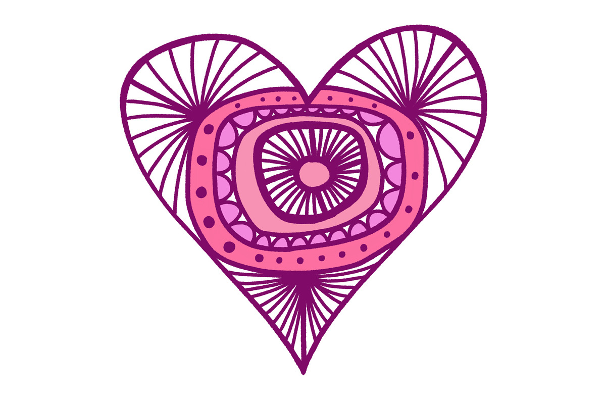 Hippie & Boho Heart, Procreate Stamp, a Brush Add-On by Sense Library (Photo 4 of 19)