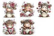 Whimsical Spring Highland Cow Clipar, an Illustration by Daily.Designs (Thumbnail 8 of 8)