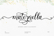 Maternella, a Script Font by sabrcreative (Thumbnail 1 of 11)