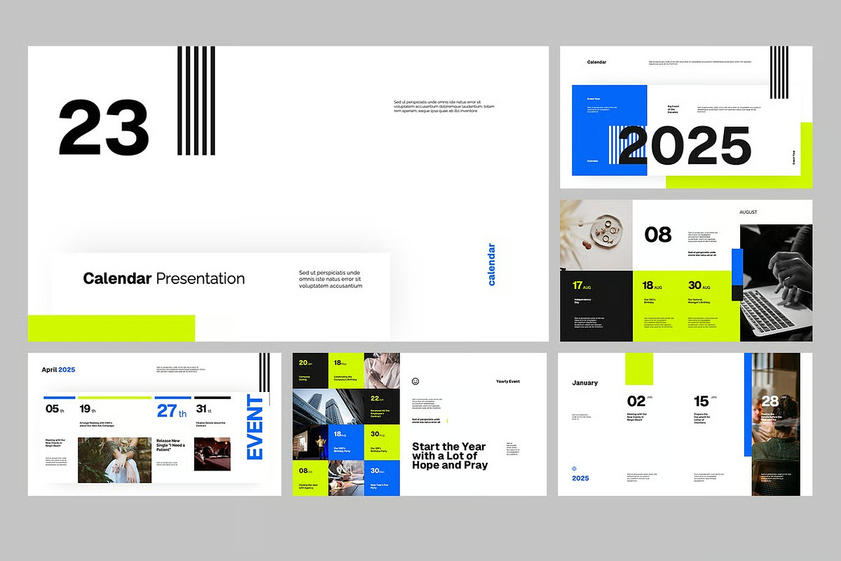 Event Calendar Google Slides, PPoint, a Presentation Template by Fit-tee (Photo 4 of 4)
