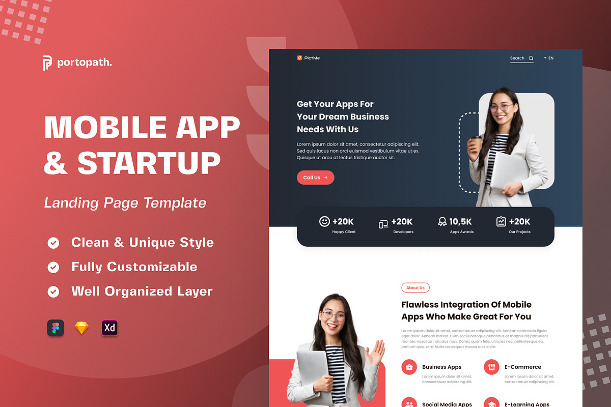SAAS Modern - Bundling Landing Page, a Landing Page Template by Portocraft (Photo 5 of 12)