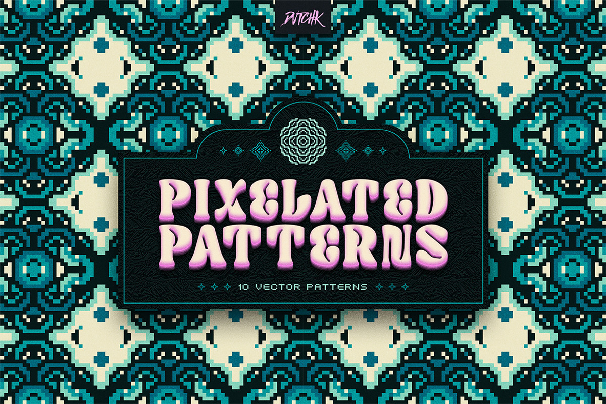 Pixel Mosaic Patterns | Vol. 11, a Pattern Graphic by dvtchk (Photo 10 of 10)