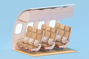 Airplane Interior Cross-section