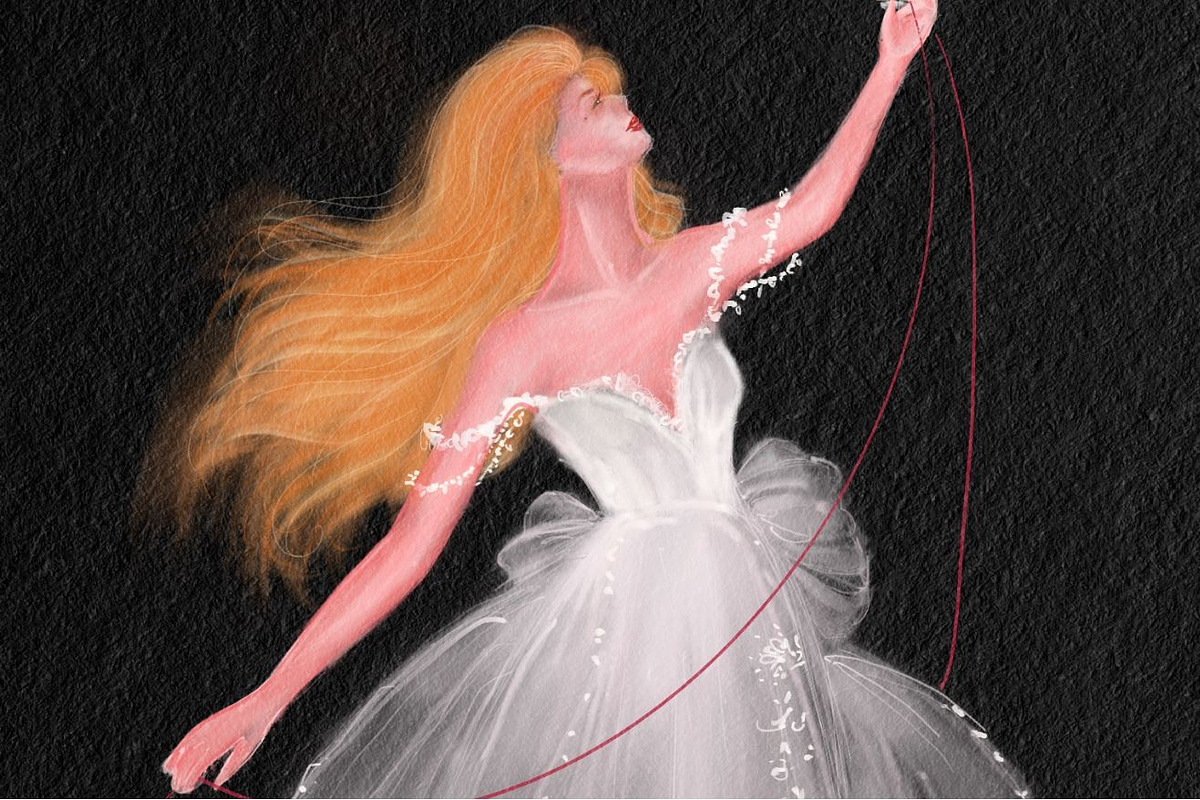 Graceful woman in white gown, a Person Illustration by tranyenhanu (Photo 3 of 3)
