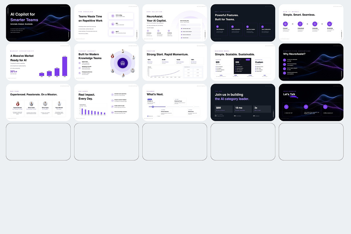 SaaS AI Pitch Deck Presentation, a Presentation Template by Pulsecolor (Photo 2 of 2)