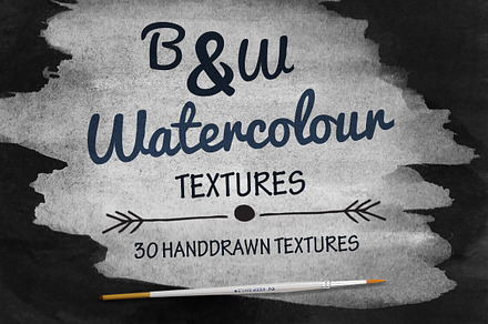 B&W Watercolour Texture Backgrounds