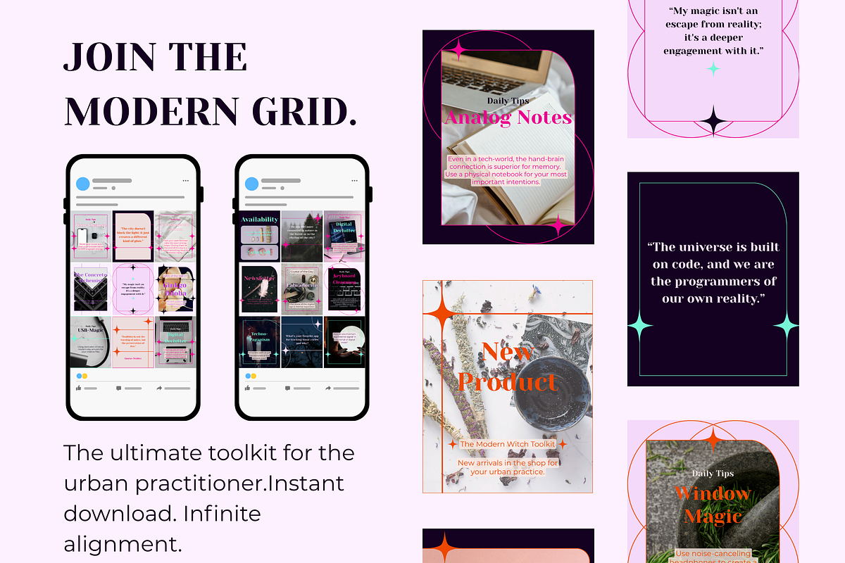 Modern Witch Instagram Templates, a Social Media Template by Mochi Atelier (Photo 10 of 10)