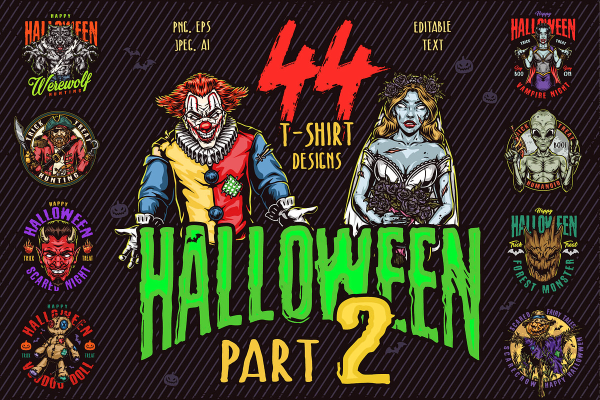 44 Halloween t-shirt designs, a Branding & Logo Template by DGIM studio (Photo 1 of 13)