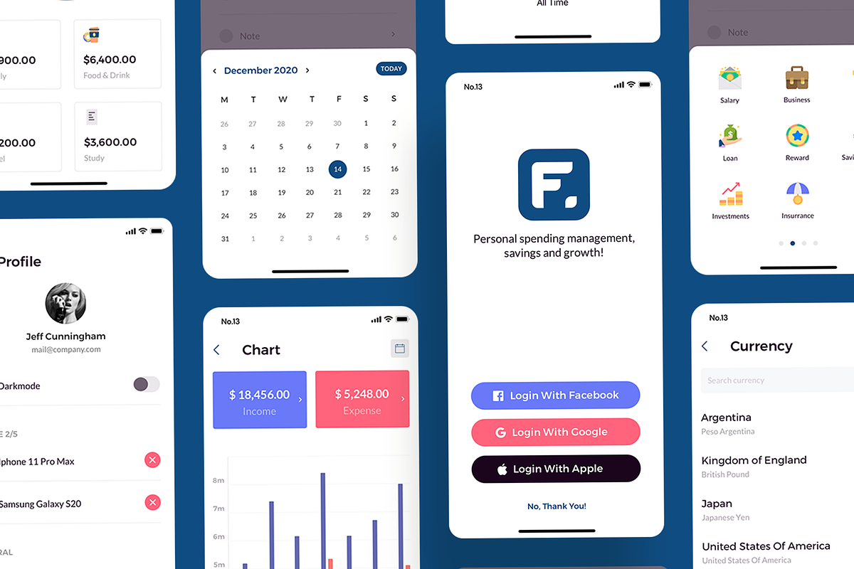 Finany - Cashflow Manager UI KIT, an App Template by No.13 (Photo 5 of 6)