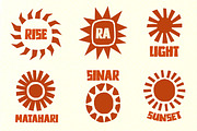 Sun Cut Out Vector Pack, a Solid Icon by Tekuni (Thumbnail 5 of 10)