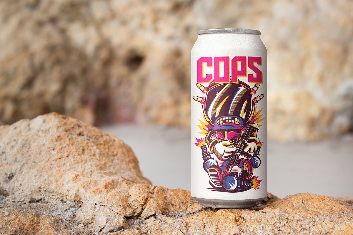 16oz Can on the Stone, a Packaging Mockup by SmartDesigns (Photo 3 of 5)