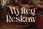 Myftag Reskow - Retro Serif Font, a Serif Font by QR Design Studio (Thumbnail 1 of 13)