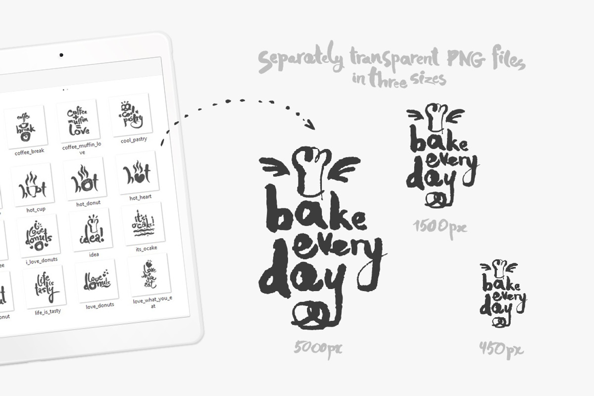 Sweet Pastry Letterings, an Education Illustration by Mazheika Store (Photo 4 of 9)