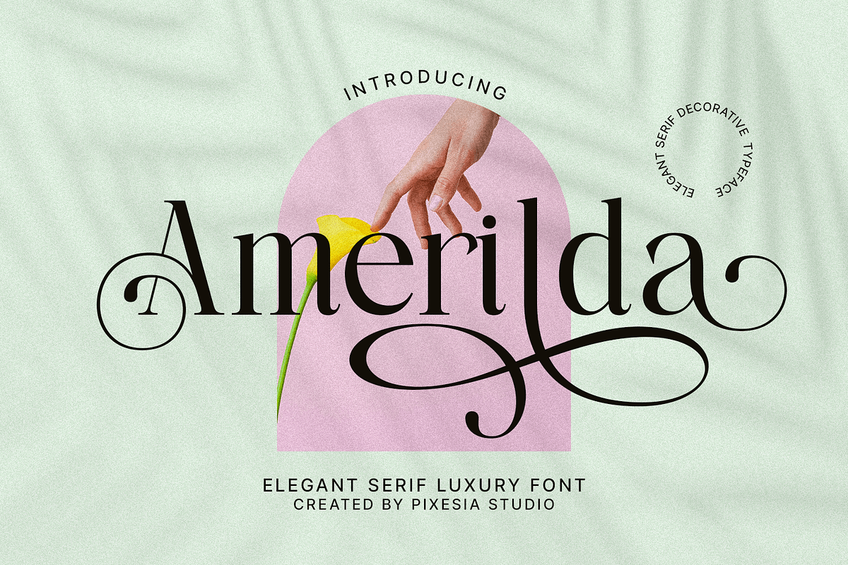 Amerilda – Elegant Luxury Serif Font, a Serif Font by Pixesia Studio (Photo 1 of 10)