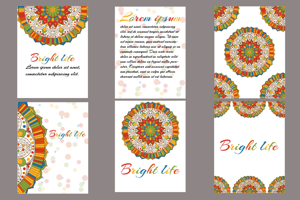 Set of cards or invitation., a Card Template by Della_Liner