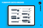 25 Graphite Brushes for Procreate, a Brush Add-On by Riveros Illustration (Thumbnail 5 of 10)