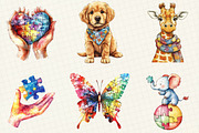 Autism Puzzle Sublimation Clipart, an Illustration by OK Design (Thumbnail 3 of 5)